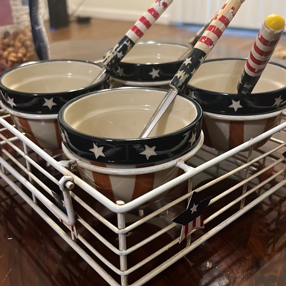Kitchen July 4th Americana Condiment Tabletop Serving Set Poshmark